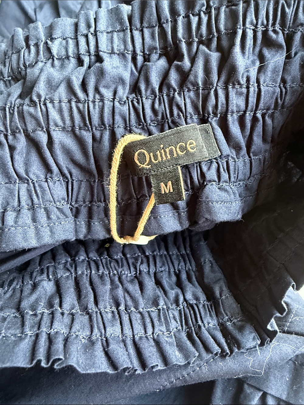 Quince 100% Organic Cotton Poplin Tiered Maxi Skirt NEW NAVY - Picture 3 of 3